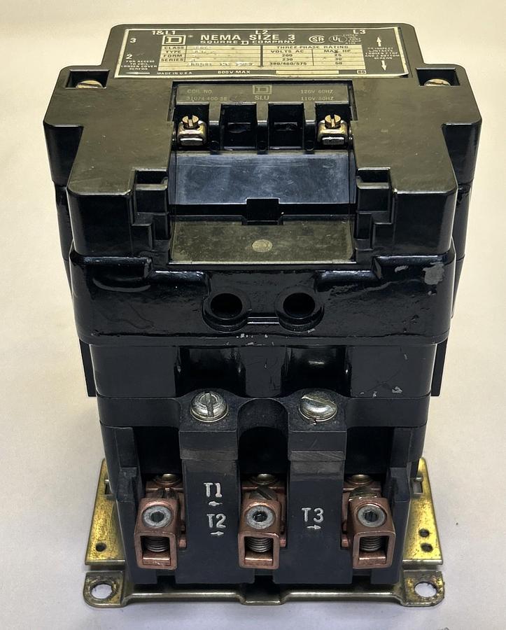 Used SQUARE D,8502SEG2,CONTACTOR SIZE 3 600V