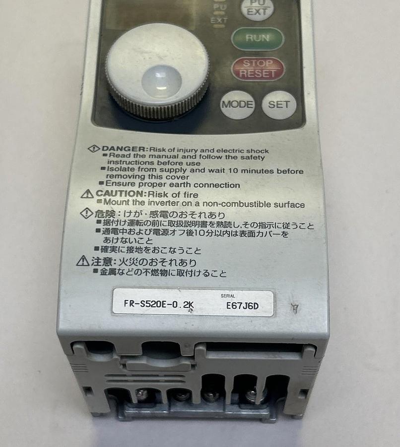 Used MITSUBISHI,FR-S520E-0.2K,INVERTER DRIVE