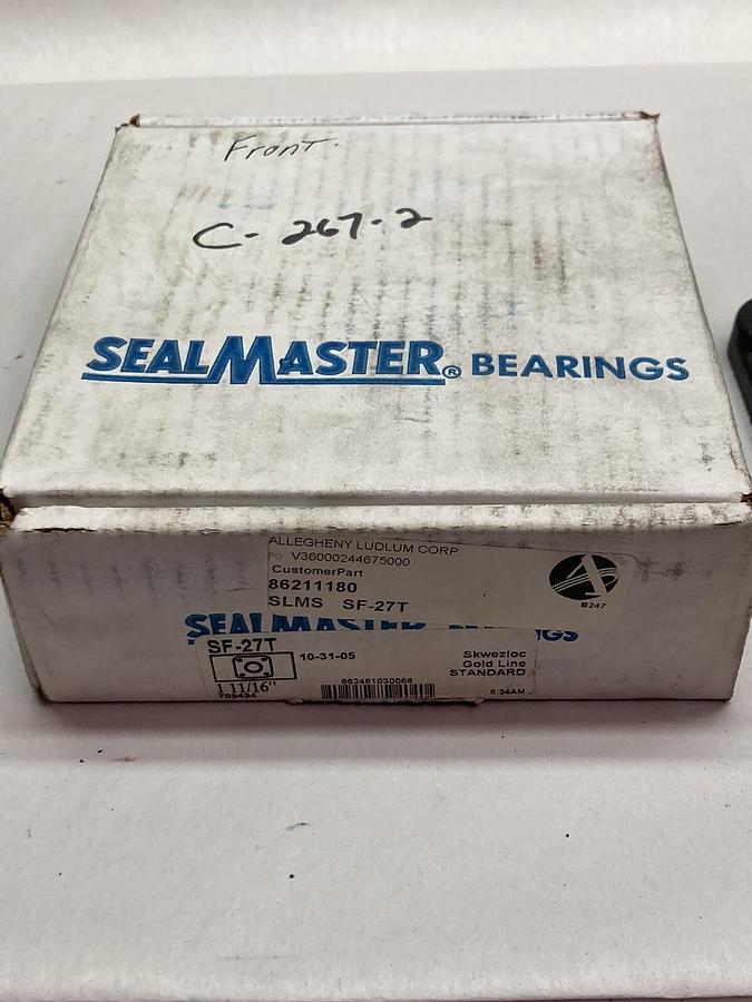 Sealmaster,SF-27T,Flange-Mount Ball Bearing 1 11/16 Inch