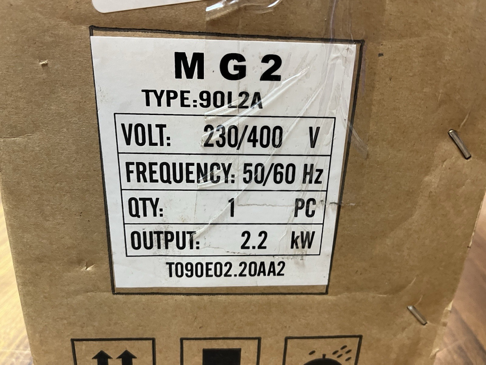 MG2 MOTOGEN,90L2A,MOTOR 3HP 230/400V 2840-3400RPM 3PH