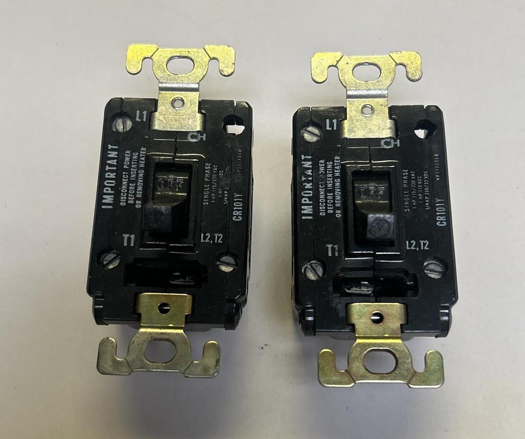 Used GENERAL ELECTRIC,CR101Y,MANUAL STARTER LOT OF 2