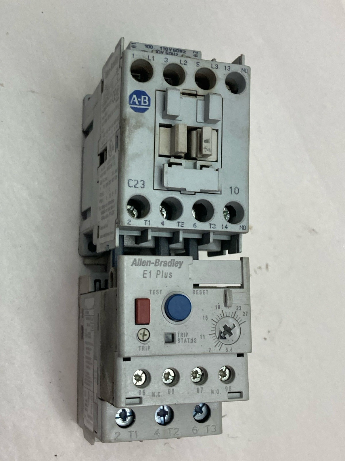 Used Allen-Bradley,100-C23*10,Contactor Ser C w/ 193-EEEB Ser C Overload Relay