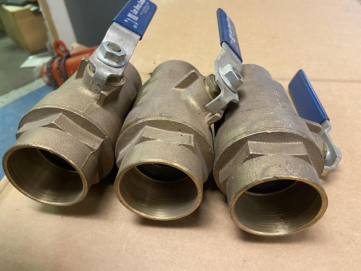 Lee Brass,NA,2 INCH Solder Brass Ball Valve 600 WOG Lot of 3