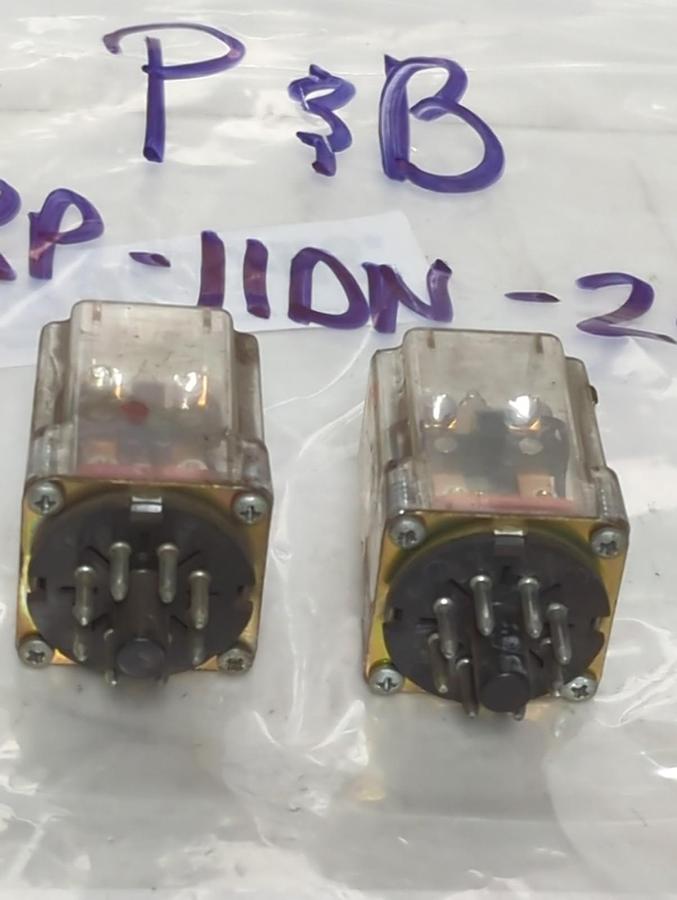 Used P&B,KRP11DN-24,PLUG IN RELAY 8-PIN LOT OF 2 PRE-OWNED