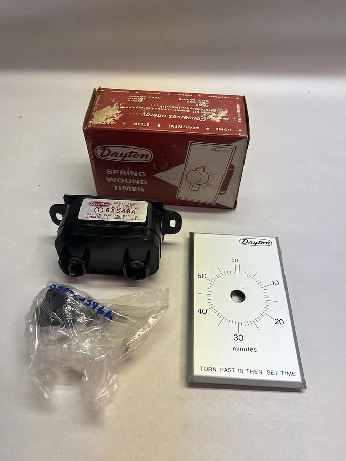 DAYTON,6X546A,SPRING WOUND 60 TIMER W/O HOLD FEATURE