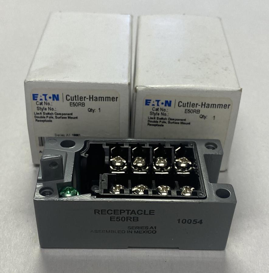 EATON CUTLER HAMMER,E50RB,LIMIT SWITCH RECEPTACLE LOT OF 2 NEW