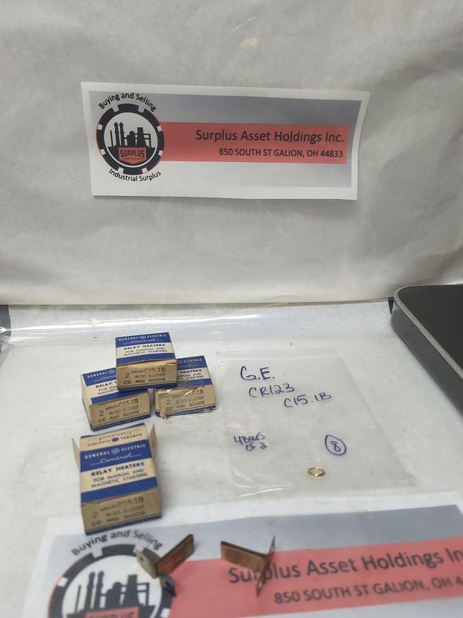 GENERAL ELECTRIC,CR123C15.1B,THERMAL OVERLOAD HEATER ELEMENT LOT OF 8 NOS