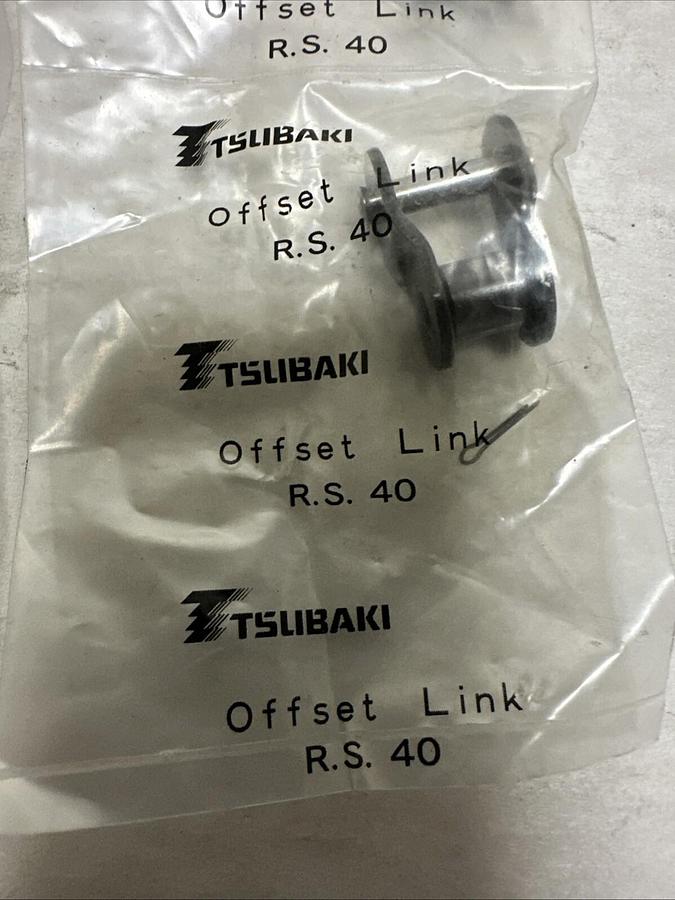 Used Tsubaki,RS40,Offset Connecting Link LOT of 5