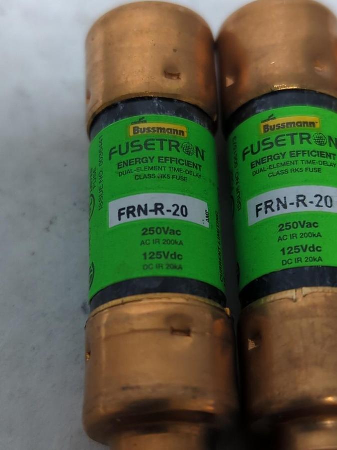 COOPER BUSSMANN,FRN-R-20,FUSETRON 20 AMP FUSE NOS