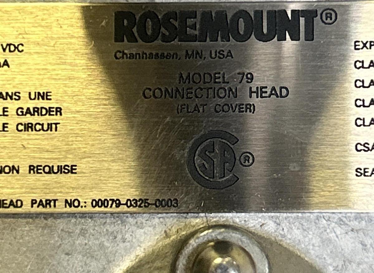 ROSEMOUNT,00079-0325-0003,CONNECTION HEAD NOS