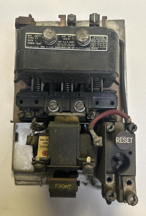 Used CLARK,13U31,CONTACTOR SIZE 1 600V