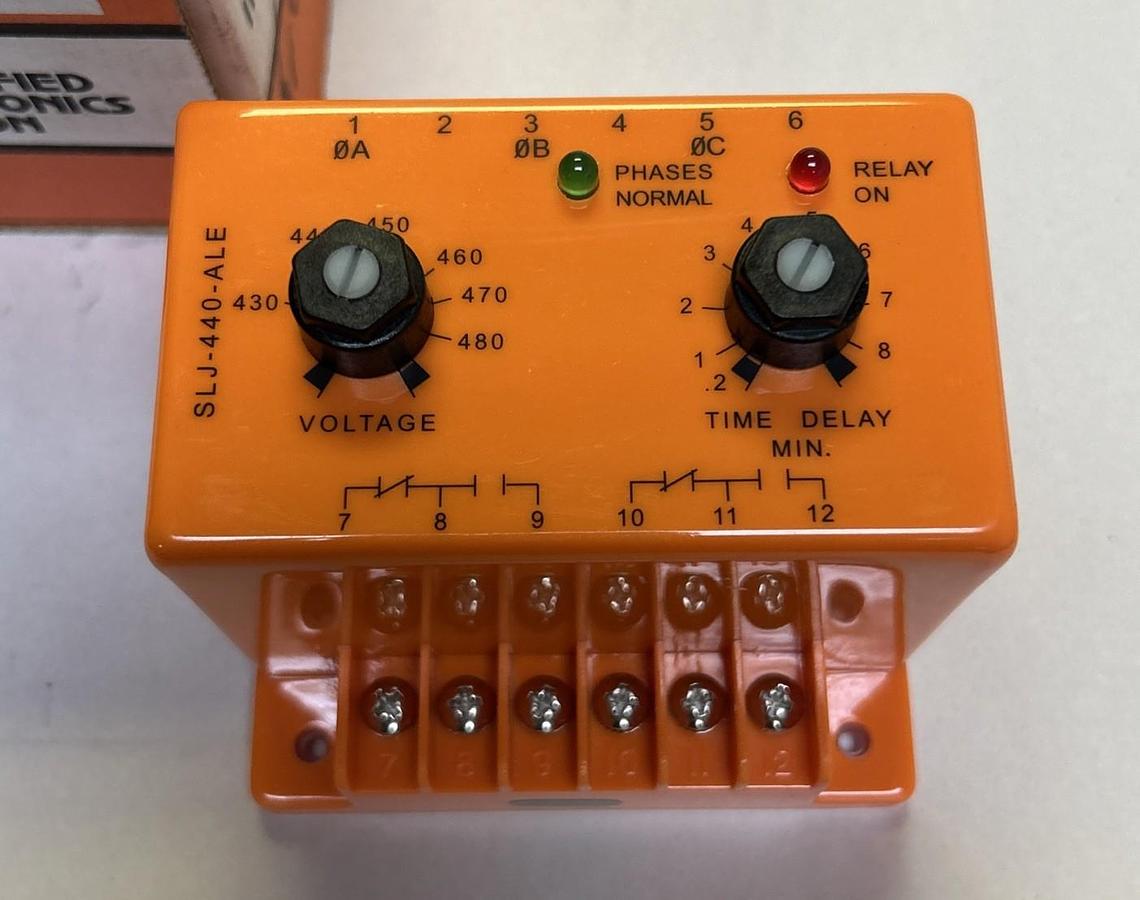 Used ATC DIVERSIFIED ELECTRONICS,SLJ-440-ALE,PHASE MONITOR NEW