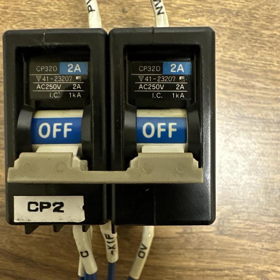 Used Fuji,CP32-D 2A 250V 2 Pole,Circuit Protector