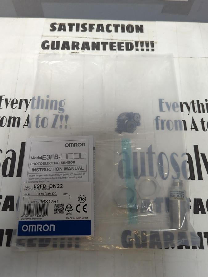 Used OMRON,E3FB-DN22,PHOTPELECTRIC SENSOR 10 TO 30V DC CLASS 2 NEW