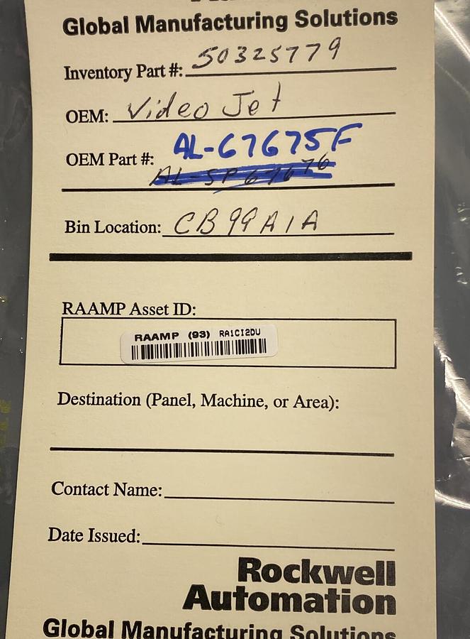 Used ALLTEC,AL-67675F,VIDEO JET CIRCUIT BOARD REFURBISHED