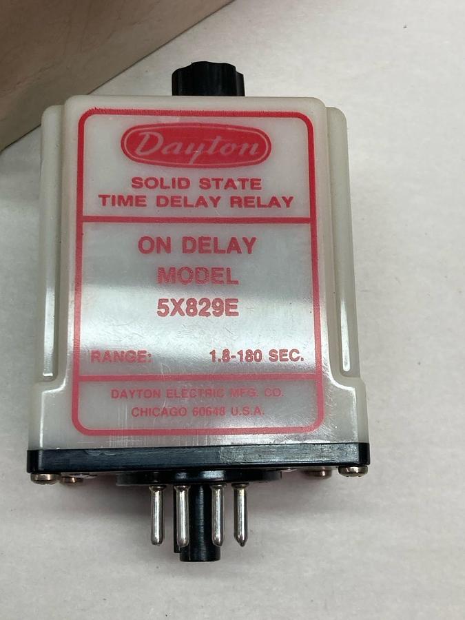 Dayton,5X829E,Time Delay Relay 1.8-180 Seconds