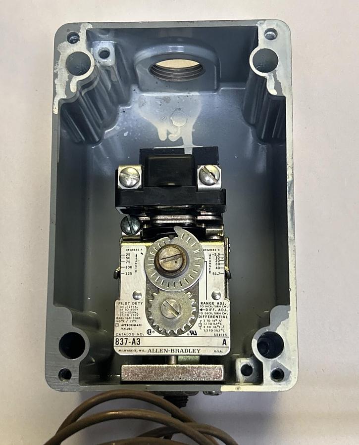 Used ALLEN BRADLEY,837-A3,TEMPERATURE CONTROL SWITCH