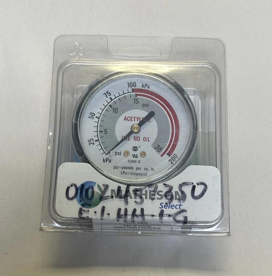 Used MATHESON,1424-0548,PSIG GAUGE 30PSIG 2-1/2 INCHES NOS