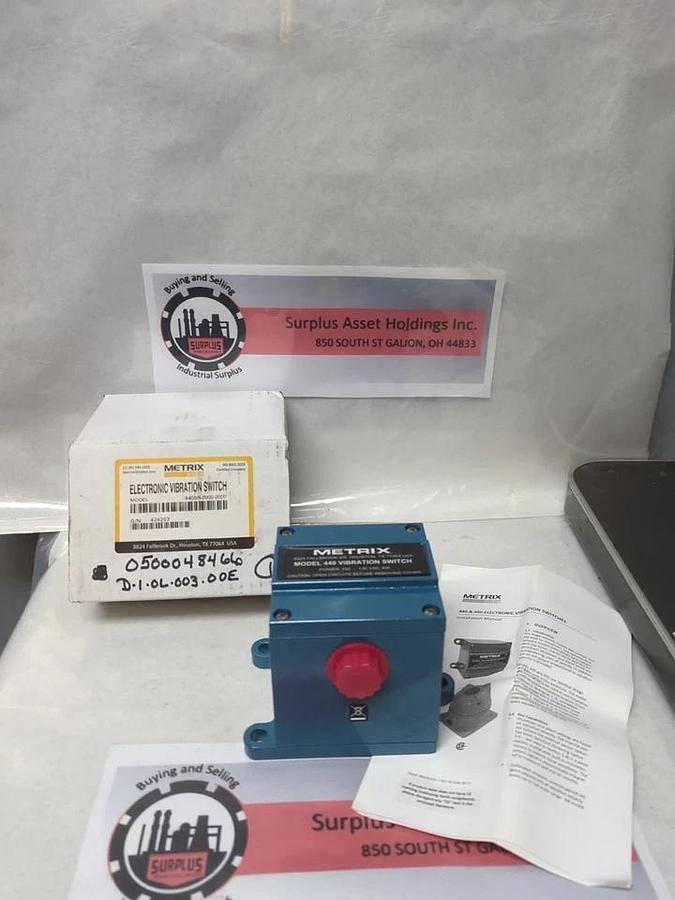 METRIX,440SR-2000-2000,ELECTRONIC VIBRATION SWITCH POWER 100-130VAC 4W NOS