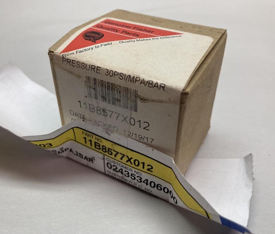 Fisher,11B8577X012,Pressure Gauge 30PSI