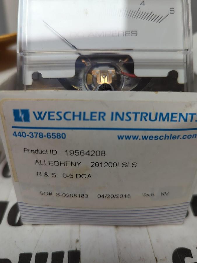 WESCHLER,19564208,ALLEGHENY 261200LSLS 1-5DCA PANEL METER NOS
