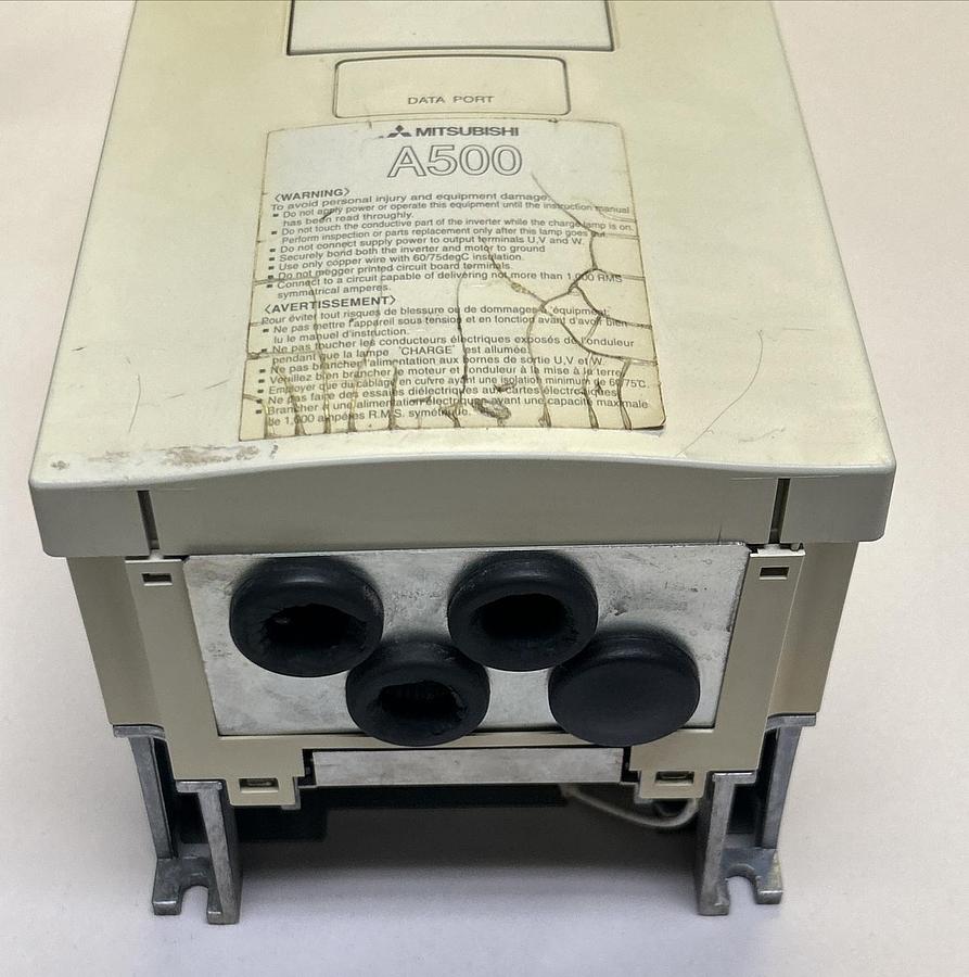 Used MITSUBISHI,FR-A540-0.75K-NA,INVERTER AC DRIVE 1 HP W/ FR-DU04 CONTROL
