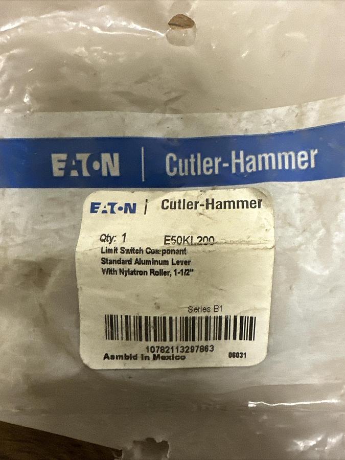 Used Eaton Cutler Hammer,E50KL200,1.5" Roller Arm