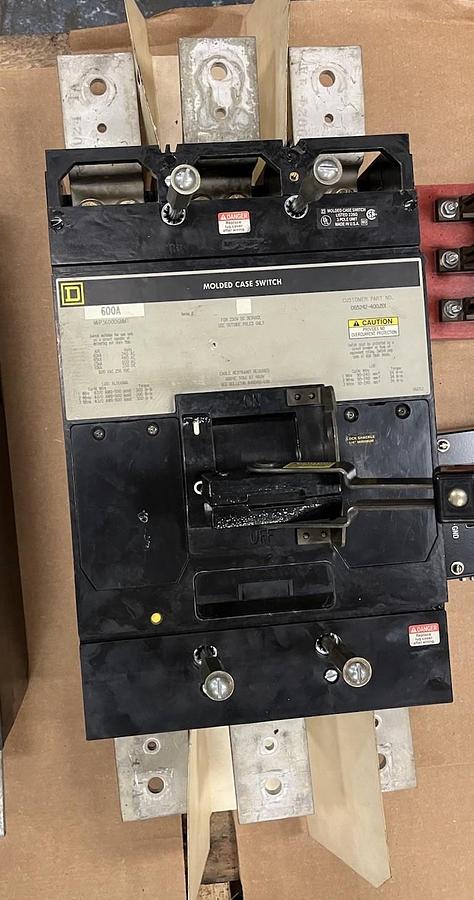 Used SQUARE D,MAF360006MMT,MAG-GARD ADJUSTABLE INSTANT TRIP CIRCUIT BREAKER 600A