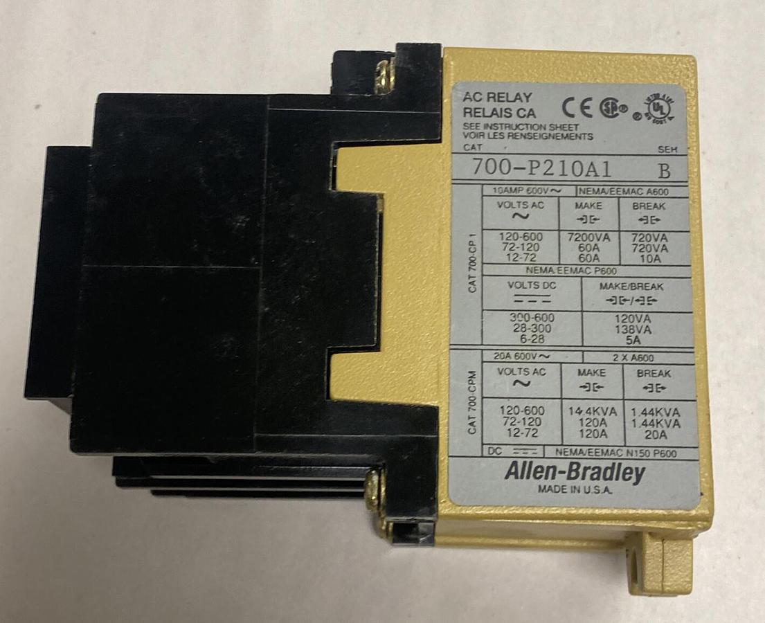 ALLEN BRADLEY,700-P210A1,SER. B CONTROL RELAY NEW