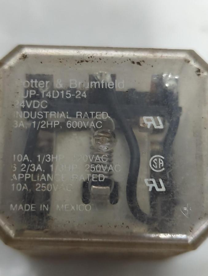 Used POTTER & BRUMFIELD,KUP-14D15-24,RELAY LOT OF 2 PRE-OWNED