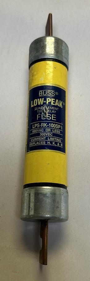 Used BUSSMANN,LPS-RK-100SP,FUSE 100A 600V