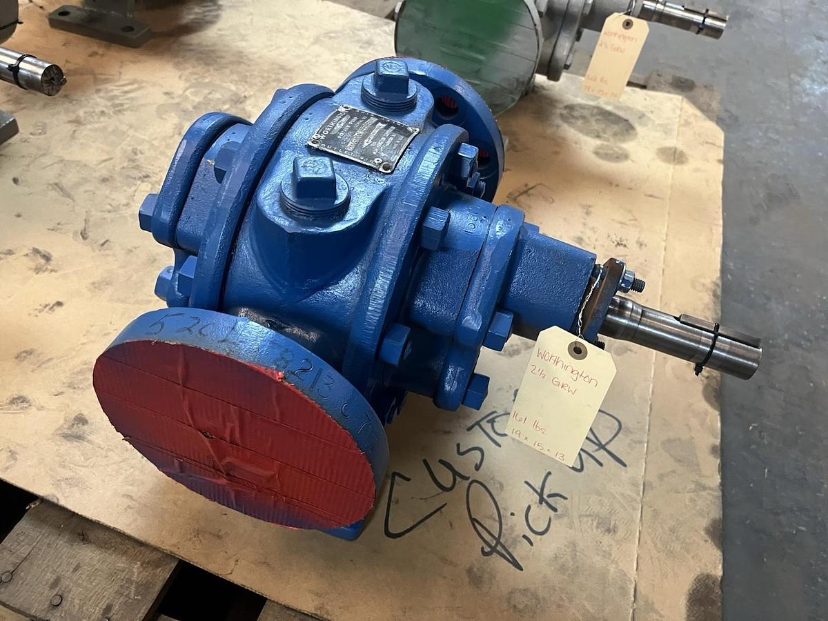 Used Worthington,2.5GRW,Rotary Gear Pump