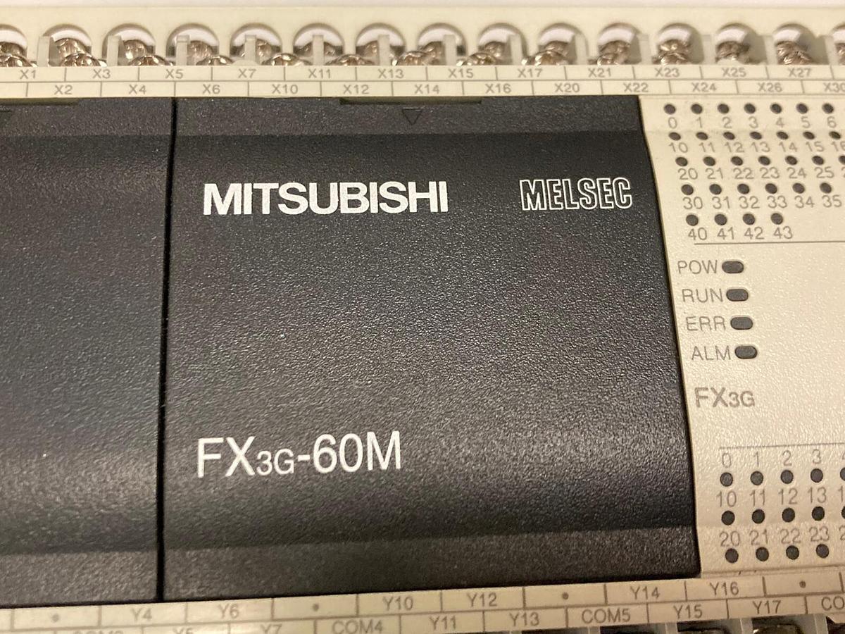 Used Mitsubishi,FX3G-60MT/ES,AC Base Unit FX2N-8EYT and FX2N-8EX Transistor Blocks