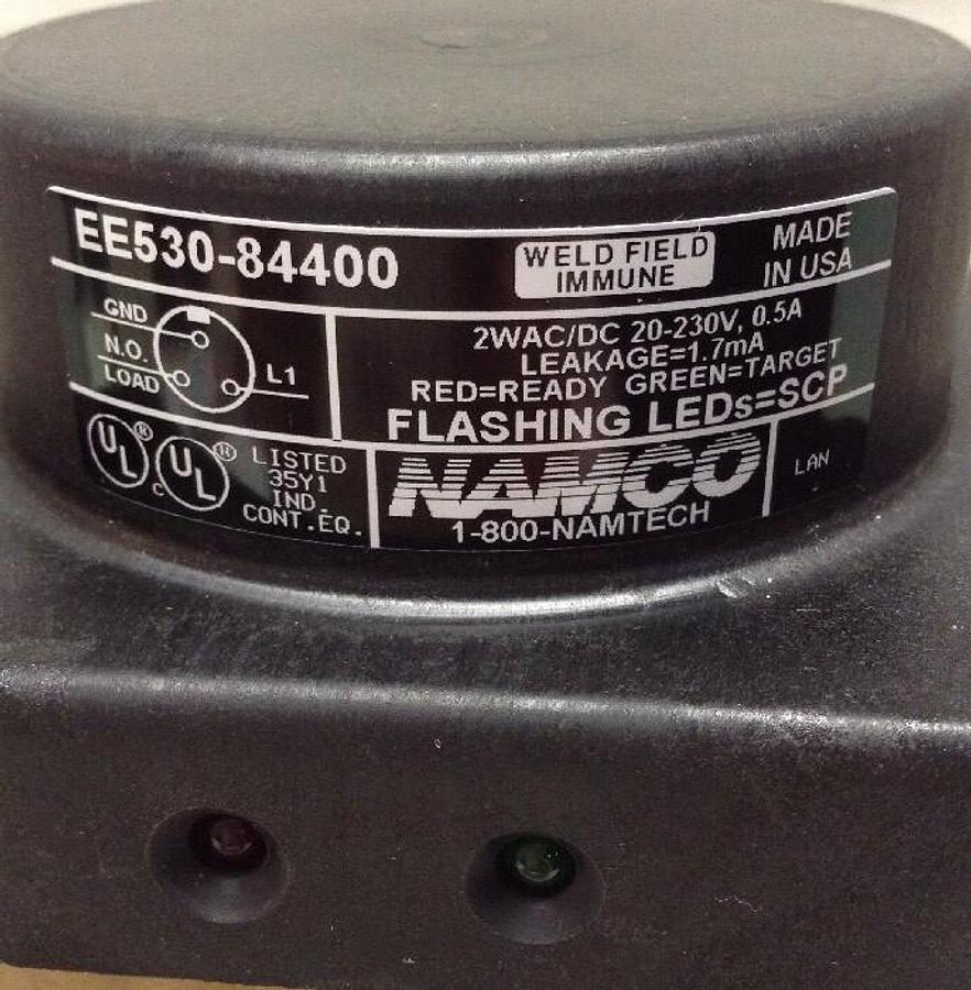 NAMCO,EE530-84400,Hockey Puck Proximity Sensor 20-230VAC/DC PLG NO LL 50MM
