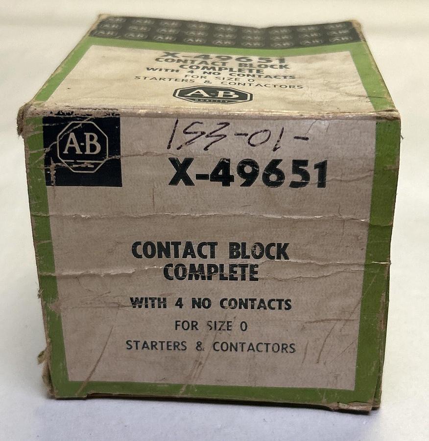 ALLEN BRADLEY,X-49651,CONTACT BLOCK NOS