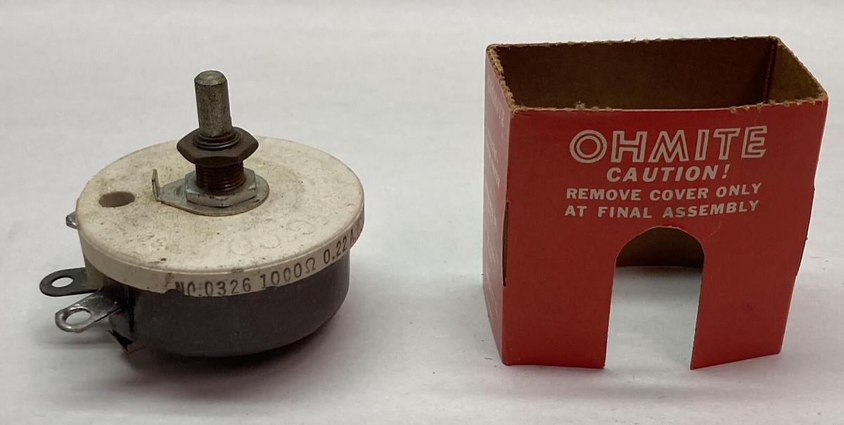 Ohmite,0326 1000,Rheostat 0.22A Series 7829