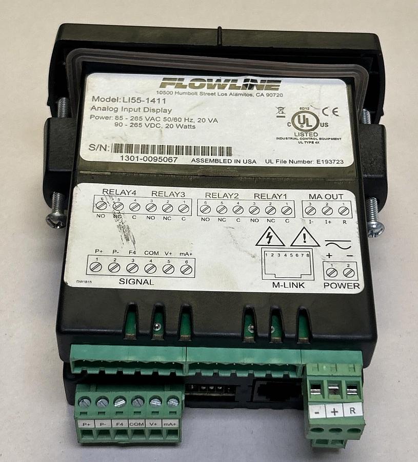 Used FLOWLINE,LI55-1411,DATAVIEW LI55 LEVEL CONTROLLER