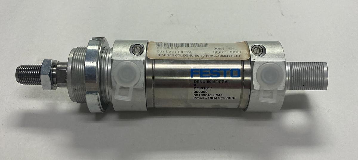 FESTO,DSNU-50-40-PPV-A,ROUND CYLINDER 150PSI NOS
