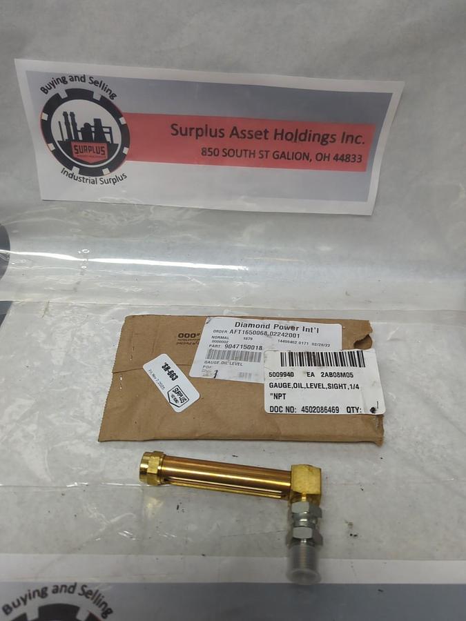 DIAMOND POWER,9047150018,GAUGE OIL LEVEL 1/4 INCN NPT NOS
