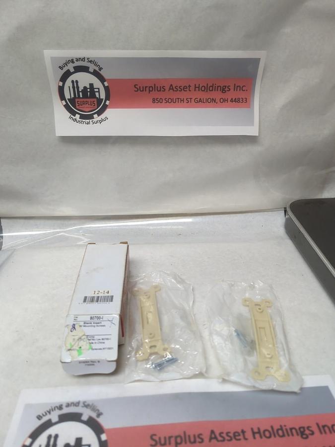 PASS & SEYMOUR,80700-1,BLANK INSERT WITH MOUNTING SCREWS LOT OF 2 NOS