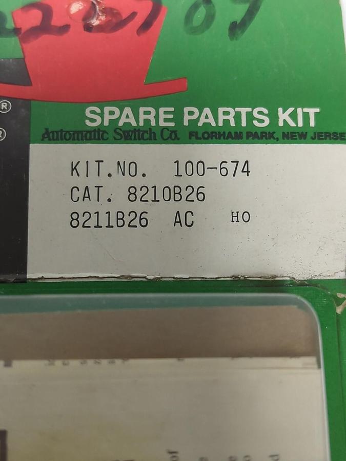 ASCO RED HAT,100-674,SPARE PARTS KIT 8210 NEW