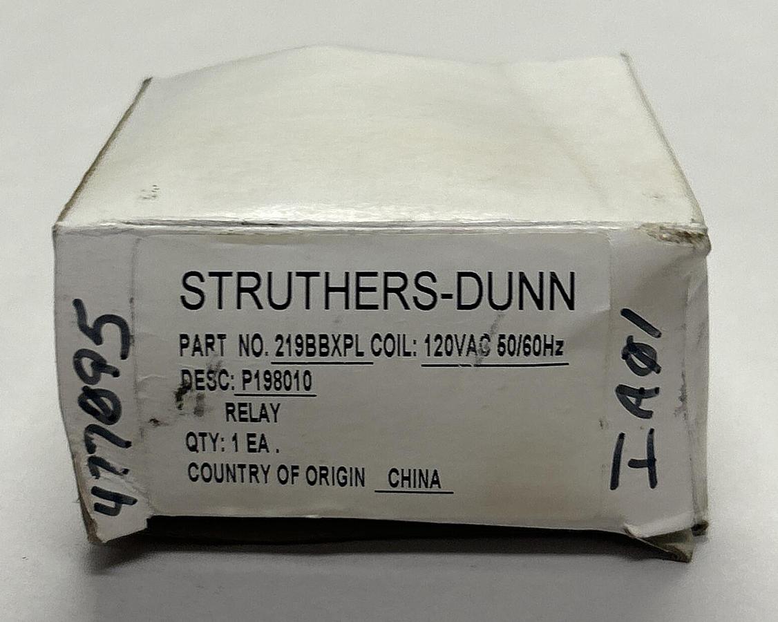 Used STRUTHERS DUNN,219BBXPL,INDUSTRIAL RELAY NEW