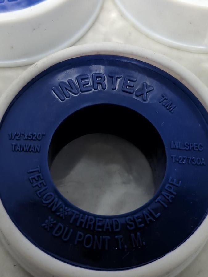 INERTEX,T-27730-A,TEFFLON THREAD SEAL TAPE 1/2 INX 520 IN ROLL LOT OF 3 NOS