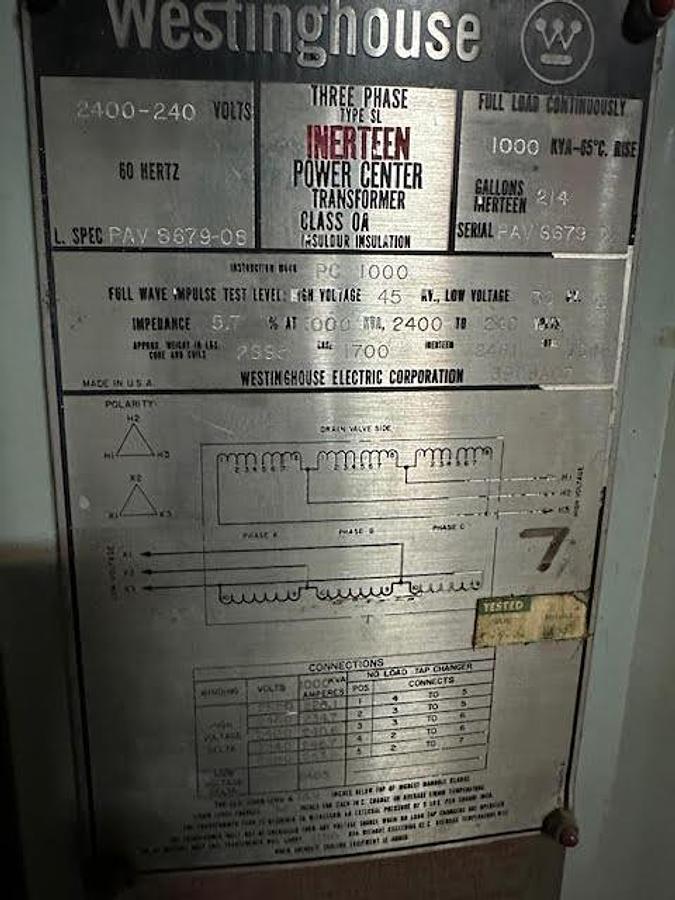 Used Westinghouse 1000