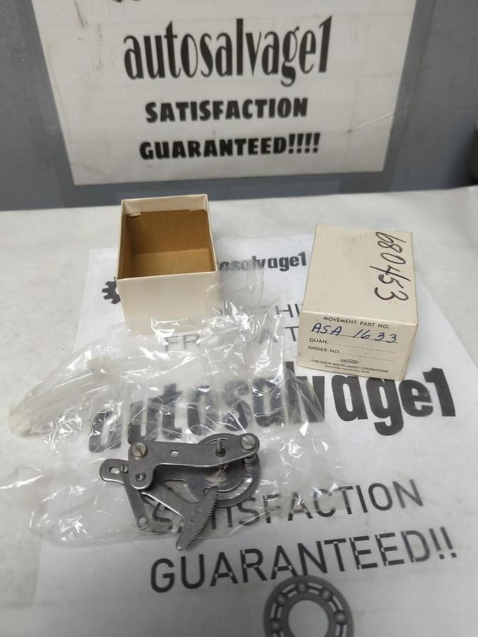 DRESSER,ASA 1633,GAUGE MOVEMENT PART NOS