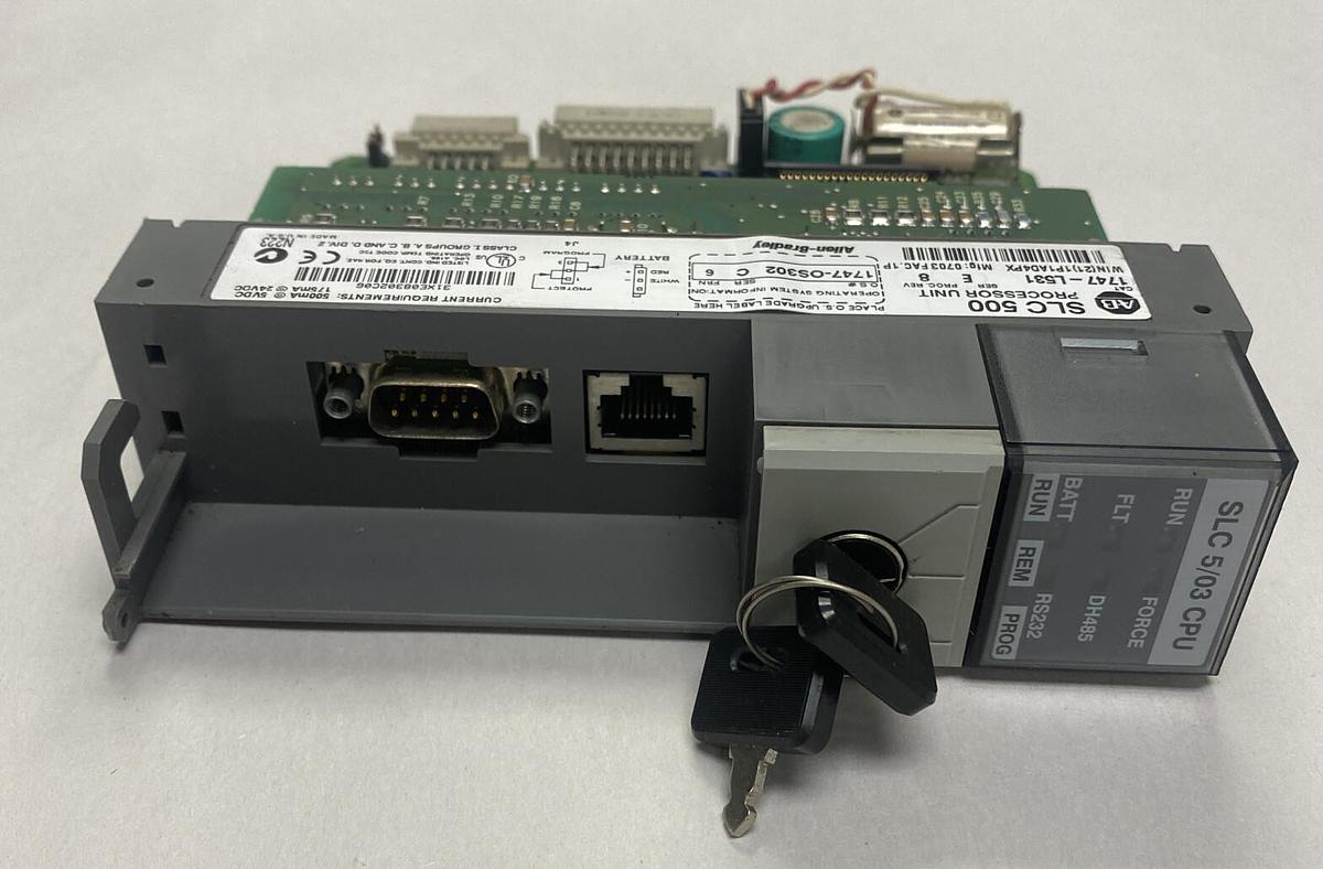 Used Allen-Bradley,1747-L531,Ser E Rev 8 Processor Unit 1747-OS302 Ser C FRN 6