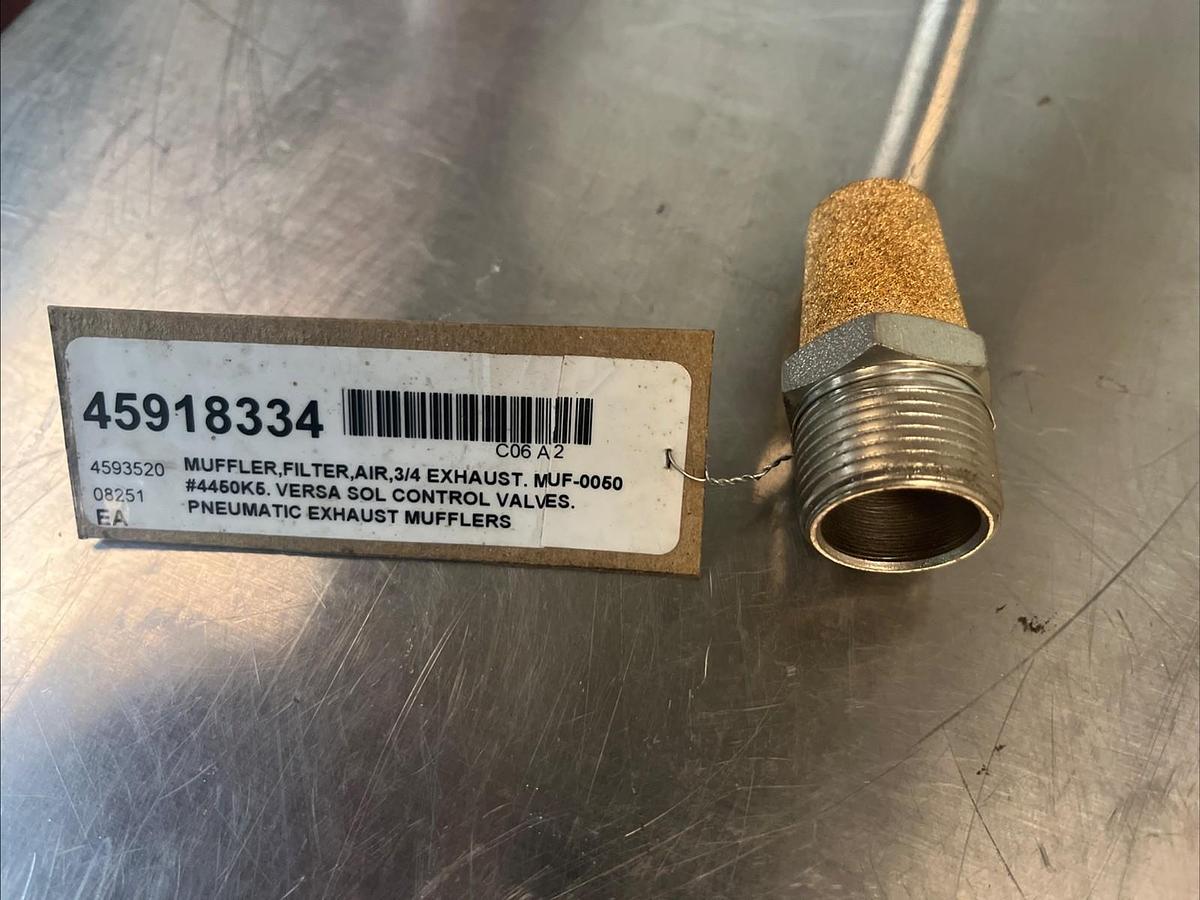 Quiet Flow Muffler,MUF-0050,Vent Breather Filter & Silencer 3/4 NPT