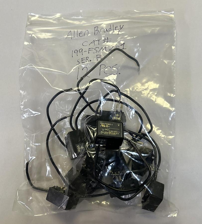 Used ALLEN BRADLEY,199-FSMZ-1,SURGE SUPPRESSOR LOT OF 12