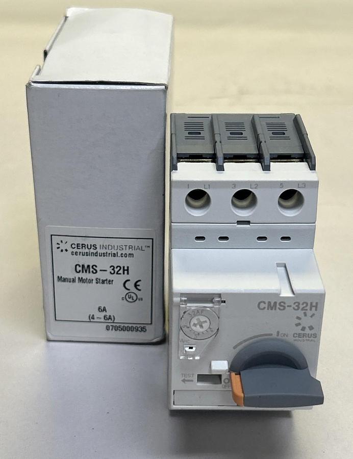 Used CERUS INDUSTRIAL,CMS-32H,MANUAL MOTOR STARTER 6AMP NEW