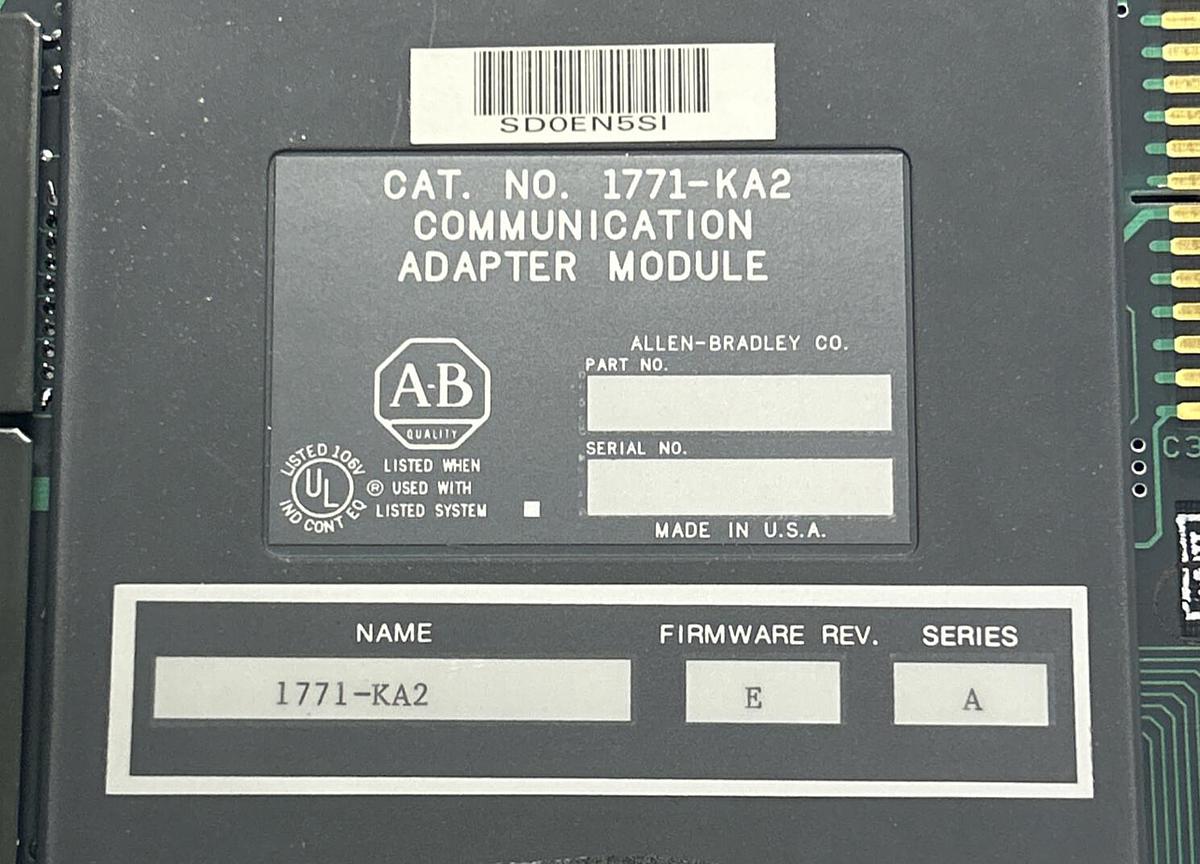 Used ALLEN BRADLEY,1771-KA2,SER A COMMUNICATION ADAPTER MODULE